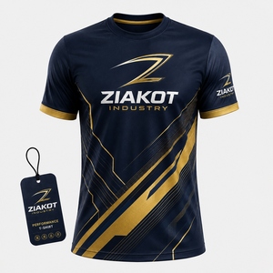 ZIAKOT industry New design Men's Custom 3D Pattern Design Watercolor Performance <b>T</b>-<b>Shirt</b> - Product Image 2