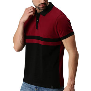 T-shirt homme 100% polyester, logo personnalisé, manches courtes, polo décontracté, t-shirt polo - Product Image 3