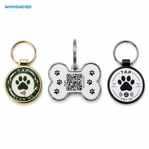 ID Imprimé QR <span class=keywords><strong>Code</strong></span> PVC Époxy Pet Portable NFC Dog Tag - Product Image 1