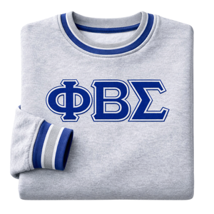 Phi Beta Sigma <b>Grey</b> Chenille Crewneck <b>Sweatshirt</b> Greek Fraternity Apparel with Classic Chenille Design Premium Comfort and Style - Product Image 6