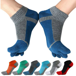 Five Finger Toe Sport Athletic Crew Casual Solid Ankle Cotton Men <b>Socks</b> Breathable Comfortable Everyday Fitness Running Training - Product Image 1