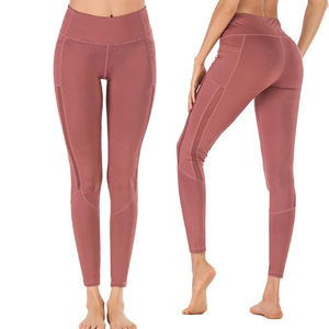 Leggings Deportivos para Mujer, Cintura Alta, Largo hasta el Tobillo, Spandex/Nailon, Antibacterianos, Transpirables, Cómodos, Acanalados - Product Image 2