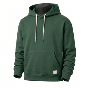 Sweat à capuche surdimensionné personnalisé brodé en jersey 100 % coton pour homme et femme, haute qualité, lourd, respirant, écologique, décontracté - Product Image 1