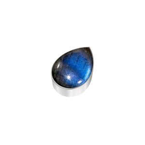 Chaîne Câble Unisexe en Argent Sterling 925 Plaqué Argent Premium avec Fermoir à Ressort et Sertissage Bezel, Motif Classique Coulissant en Labradorite Formes Mixtes - Product Image 3
