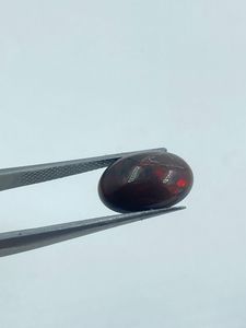 Opale noire naturelle chauffée de forme ovale 3,15 carats 9,50x13,50 mm Opale de feu - Product Image 1