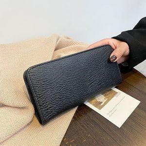 Cartera de mano gótica de gran capacidad para mujer con cadena de calavera, monedero largo con tachuelas punk en relieve y tarjetero - Product Image 2