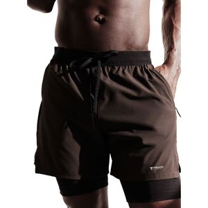 Shorts de course personnalisés à double couche, respirants et légers, avec doublure intérieure pour l'entraînement physique, le jogging et la fabrication OEM - Product Image 1