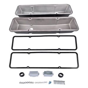 Polished Aluminum Valve Covers for Chevy Small Block 283 302 305 327 350 400 1958-1986 Black Engine System Gaskets - Product Image 4