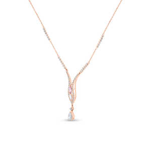 สร้อยคอเพชรสีทองพร้อมจี้รูปทรงหรูหราและอุปกรณ์เสริมที่ทันสมัย - Product Image 4