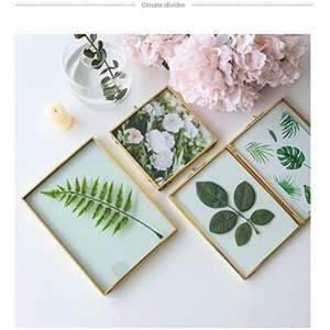 Cadre photo mural hexagonal en métal doré sur mesure, cadre flottant en verre transparent pour la décoration de la maison |   Cadre photo moderne - Product Image 3