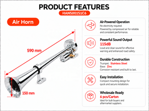 แตรคลาสสิค แตรลม 740 มม. แตรสแตนเลส - Product Image 2