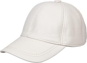 Luxury <b>Men</b> Real Genuine Sheepskin Leather Baseball Cap Premium 6 Panel Leather Designer Dad Cap Autumn <b>Winter</b> Leather <b>Hat</b> - Product Image 5