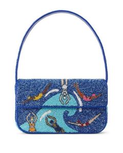 Premium <b>Needle</b> Work <b>Beaded</b> Embroidered Lightweight Square Shape Handmade Satchel Handbag for Girls Party Wear Gift Item Indian - Product Image 4