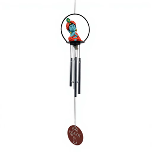 Campana de Viento Krishna Bhakti Bansidhar de 90 mm, Material PVC/ABS, Moldeada por Inyección, Campana Decorativa Moderna para Colgar, Feng Shui Espiritual - Product Image 1