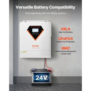 Inversor Solar Híbrido de 3500W, Cargador Todo en Uno, Onda Sinusoidal Pura, Monofásico 220/230V CA, 24V CC Integrado - Product Image 5