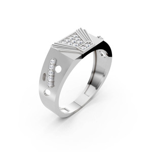 Anillo de Diamantes para Hombre, Oro de 14K, Corte Brillante Redondo Cultivado en Laboratorio, Anillo de Boda de Lujo - Product Image 3