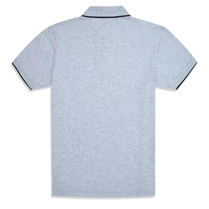 เสื้อโปโลแขนสั้นสีเขียวสำหรับผู้ชาย สีพื้น ผ้าถัก สไตล์ลำลอง ทรงปกติ - Product Image 6