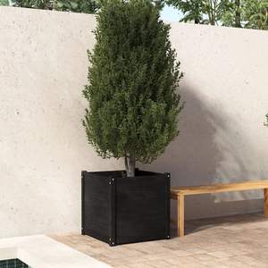 Macetas y jardineras de madera de pino negro sólido, duraderas y medianas, para jardín - Product Image 1