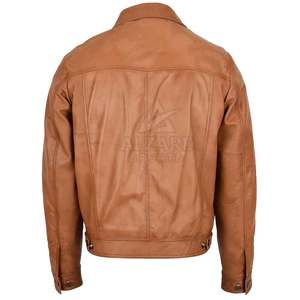 แจ็คเก็ตหนังสไตล์ทรัคเกอร์ ทนทาน พร้อมซับในที่ใส่สบาย เหมาะสำหรับอากาศเย็น แจ็คเก็ตฤดูหนาวสไตล์ทรัคเกอร์ - Product Image 2