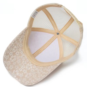 Women's Korean Trend Floral Sunshade Cap Sporty Summer Mesh Baseball Cap with Lace Breathable <b>Sunscreen</b> Cross-Border Hole Style - Product Image 3