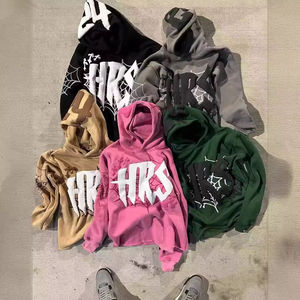 Sweat-shirts à capuche personnalisés avec impression graphique, streetwear oversize, unisexe, pull vintage, mode urbaine, impression de logo personnalisée, vente en gros - Product Image 6