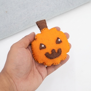 Wholesale Felt & Yarn Cute <b>Stitch</b> Felt Pumpkin Face Ornament for <b>Halloween</b> Farmhouse Hanging Decor Gift Set - Product Image 2