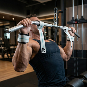 Sangles de musculation en coton premium, résistantes, avec support pour les poignets, pour entraînement en salle de sport, pour hommes. - Product Image 3