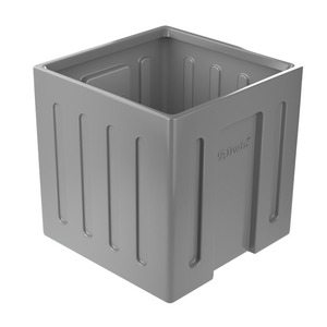 Gjwach Plastic Stackable Crate Solid <b>Box</b> <b>Grey</b> Logistic <b>Storage</b> Container - Product Image 1