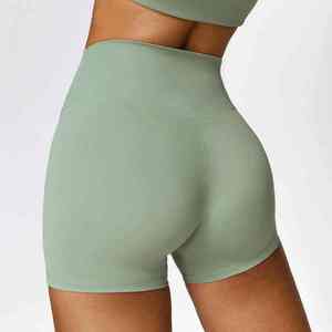 Nouveaux shorts de yoga sans couture de haute qualité pour hommes et femmes, taille haute, effet ventre plat, leggings de fitness élastiques - Product Image 5