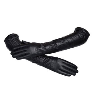 Luxury Long Leather <b>Gloves</b> Women Elegant Opera Length Winter <b>Warm</b> Soft leather <b>Gloves</b> Fashion Party Dress <b>Gloves</b> - Product Image 1
