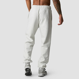 Custom Men's 100% Cotton Flat Front <b>Slim</b> <b>Fit</b> Straight Long Winter Plus Size Sweatpants <b>Joggers</b> Streetwear - Product Image 2