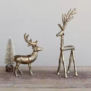 Statue de renne en métal de qualité supérieure, décoration artistique pour les fêtes, pour les hôtels et les restaurants - Product Image 2