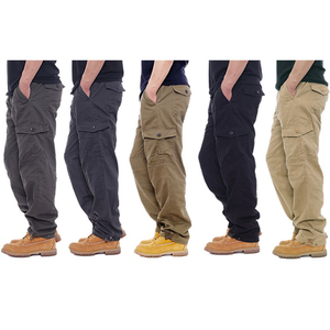 Pantalones Cargo de Moda para Hombre, Estilo Workwear, Cintura Elástica, Multibolsillos, Lona Transpirable, Corte Holgado, Ropa de Invierno, Hip Hop, 100% - Product Image 6