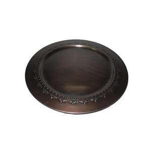 Plato de Presentación Personalizado, Estilo Americano, Moderno, Metálico Dorado, Pulido, Ecológico, con Diseño Floral Intenso, para Bodas - Product Image 2