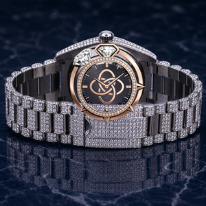 Reloj de Lujo con Diamantes Moissanite para Hombre, Reloj de Pulsera de Acero Inoxidable - Product Image 4