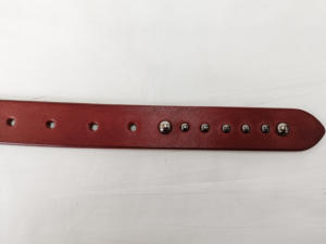 Cinturón Vaquero Occidental de Cuero Genuino con Hebilla de Aleación con Anillo en D y Tachuelas, Estilo Vintage Occidental, Ancho Personalizable de 40-50 Pulgadas de Largo - Product Image 3