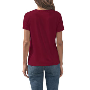 T-shirt décontracté pour femme, style moderne, en coton respirant, coupe confortable, idéal pour l'été et le quotidien, livraison directe d'usine - Product Image 3