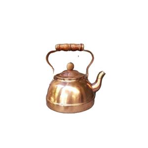 Théière et bouilloires en cuivre de qualité supérieure avec poignée en bois accessoires de cuisine théière décorative servant théière chaude et Logo - Product Image 1