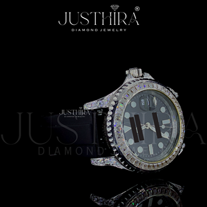 Reloj RLX Totalmente Cubierto de Diamantes Moissanite, Joyería Hiphop, Material de Plata 925, para Regalo de Compromiso, Boda o Aniversario - Product Image 3