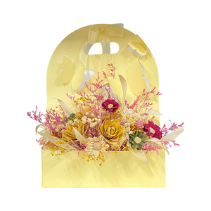 Grand panier à fleurs en loofah naturel, léger et écologique, idéal pour les arrangements floraux, la décoration de la maison et des événements - Product Image 3