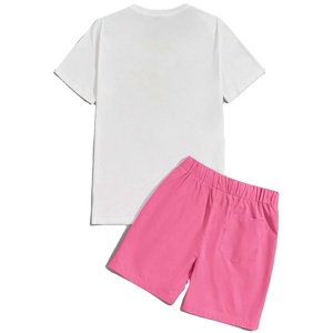 Conjunto de dos piezas de camisa polo y pantalones cortos de golf casuales de verano para hombre, talla grande, 100% algodón estampado, al por mayor - Product Image 3