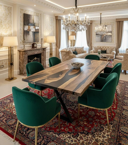 Plateau de table rectangulaire noir en bois d'acacia et résine époxy, décoration d'intérieur - Cadeau Diwali - Product Image 1