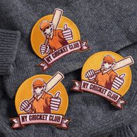 Patch brodé personnalisé avec logo, cercle à coudre, feutre non tissé, applique décorative pour cadeaux