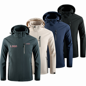 Custom Logo <b>Waterproof</b> Windproof Soft Shell <b>Jacket</b> Hooded Outdoor <b>Waterproof</b> Bomber <b>Jacket</b> for Men - Product Image 3