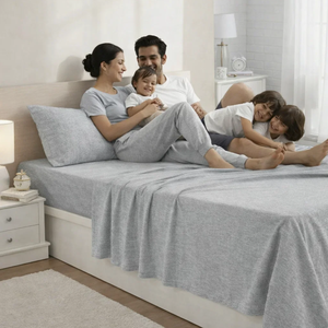 Modern Luxury Heather Grey Bedsheet Set 2026 | Soft Breathable Fabric | Luxury Hotel Finish | Elegant Queen Bedding Collection - Product Image 2