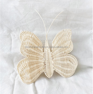 Mariposa de ratán para decoración de habitación de niños, Mimbre Natural, respetuoso con el medio ambiente y duradero - Product Image 2