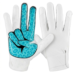 Guantes de Fútbol Americano Personalizados, Impresos, Transpirables, Ligeros, de Alta Calidad, Dedos Completos, Unisex, Diseña los Tuyos - Product Image 2