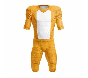 Conjunto de Uniforme de Fútbol Americano Personalizado, Jersey y Pantalones a Rayas Blancas y Naranjas, Transpirable, Ajustado, Ropa Deportiva para Hombre Adulto - Product Image 2