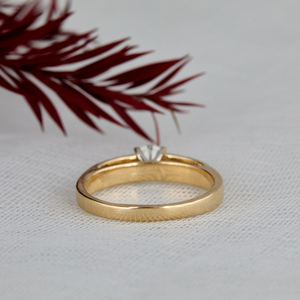Anillo de Compromiso Solitario de Moissanita de Corte Redondo de 1 Quilate Hecho a Mano en Oro Sólido de 14K para Minoristas de Joyería y Compradores Mayoristas - Product Image 3