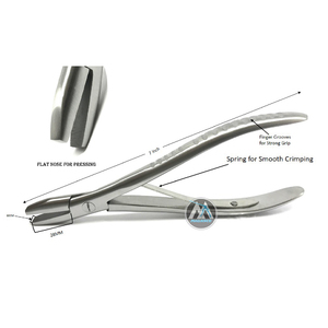 Pince à bec plat de 7 pouces pour extensions de cheveux, outil de sertissage en acier inoxydable de 28 mm - Product Image 3